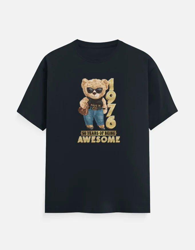 1976 | 50 Years of Being Awesome Bear Girl T-Shirt