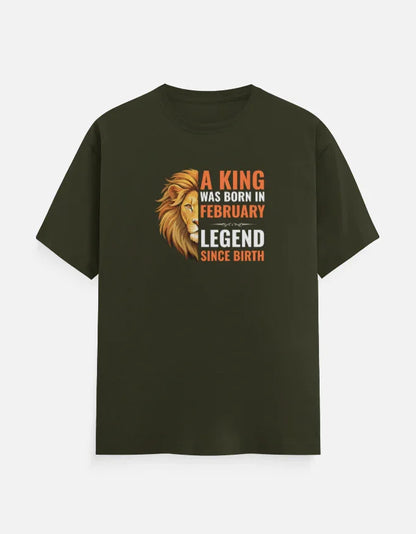 A King Was Born in February T-Shirt