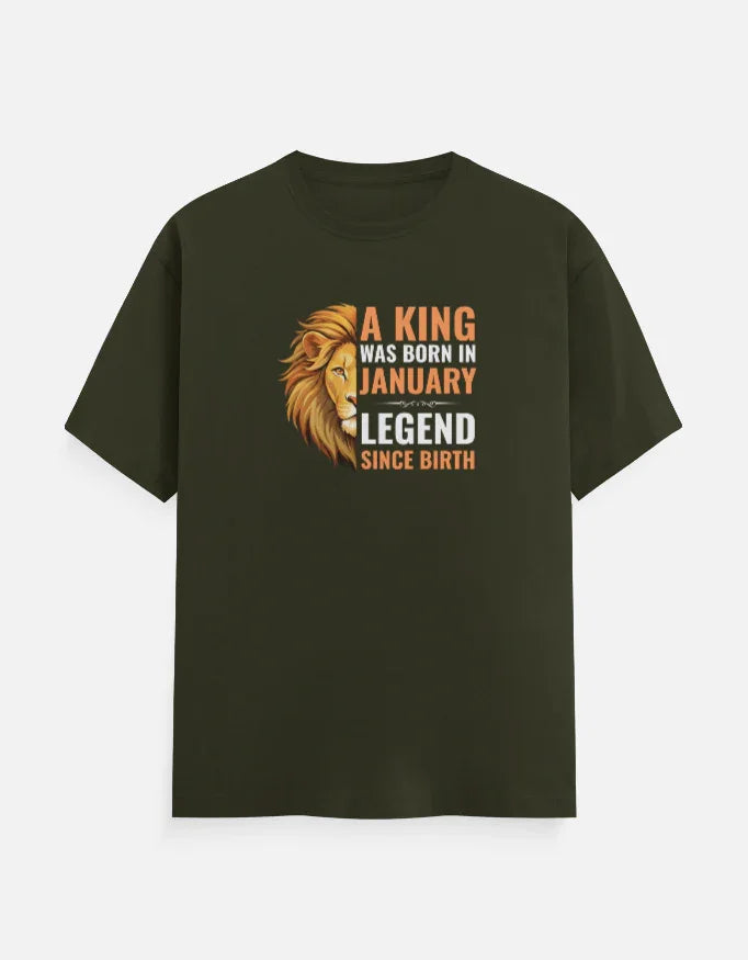A King was Born in January T-Shirt