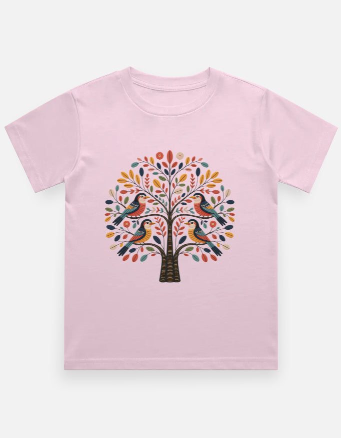 Kids Folk Art Tree T-Shirt