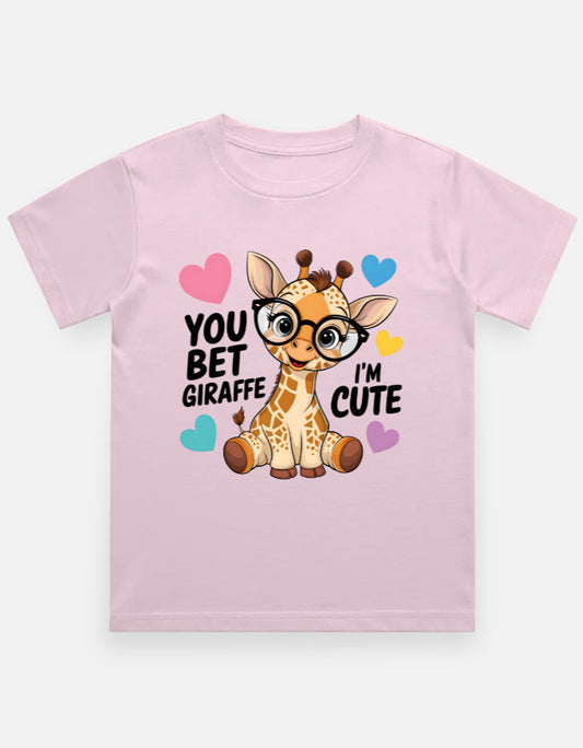 Kids Looking Cute Giraffe T-Shirt