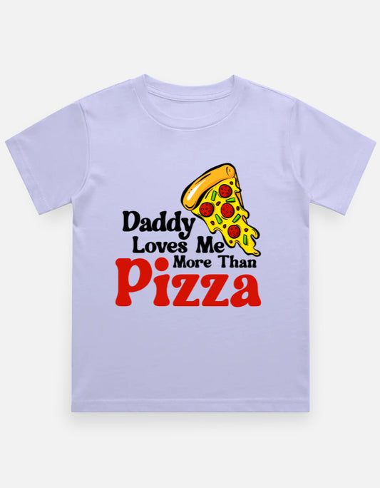 Kids Dad Loves Me Morethan Pizza T-Shirt