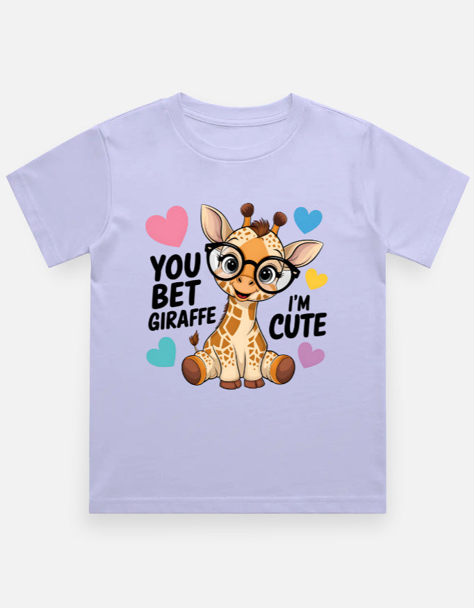 Kids Looking Cute Giraffe T-Shirt