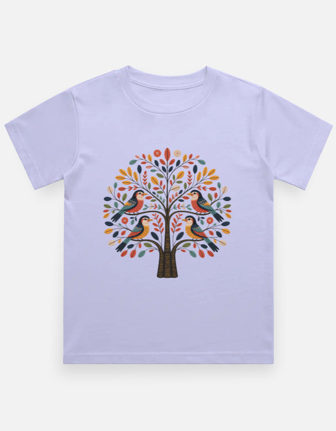 Kids Folk Art Tree T-Shirt