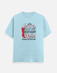 January Girl Living Best Life Birthday T-Shirt