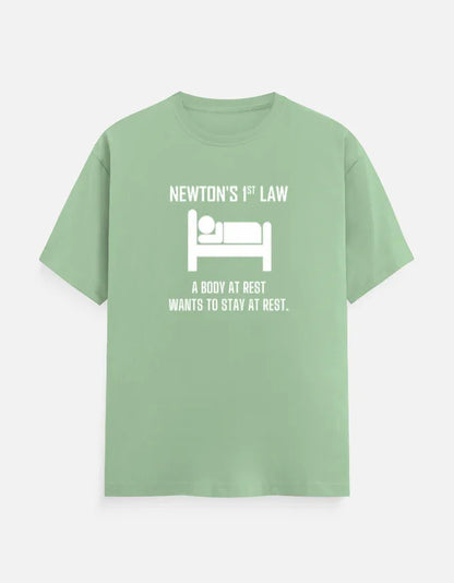 newton's first law Physics T-Shirt The Shophaul Designs