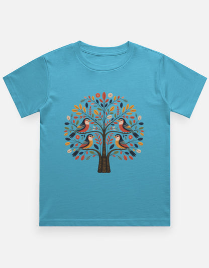 Kids Folk Art Tree T-Shirt