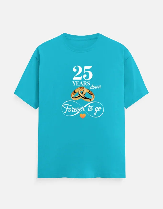 25th Anniversary T-Shirt for Couple The Shophaul Designs
