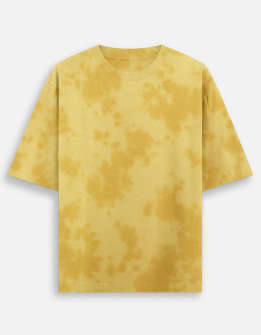 Unisex Tie Dye Oversized T-Shirt Combo (Yellow)