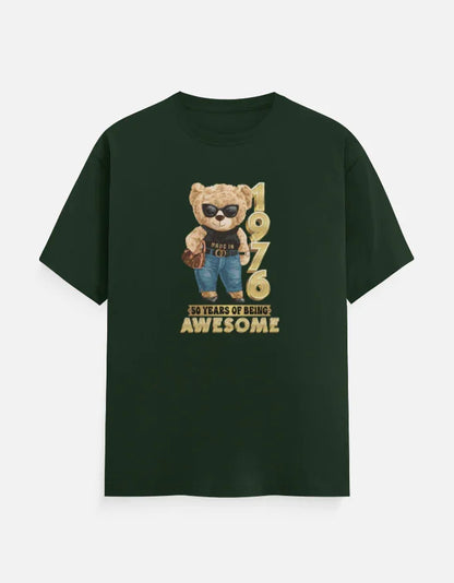 1976 | 50 Years of Being Awesome Bear Girl T-Shirt