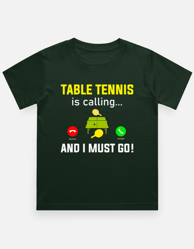 Kids Table Tennis Calling T-Shirt