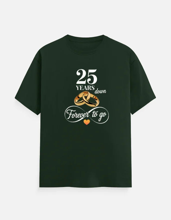 25th Anniversary T-Shirt for Couple The Shophaul Designs