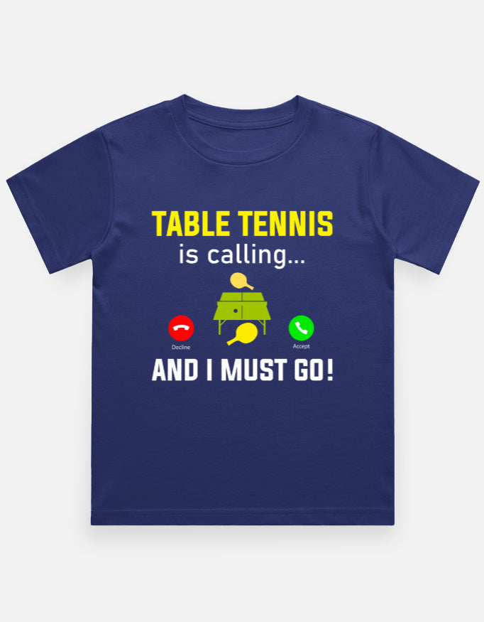 Kids Table Tennis Calling T-Shirt