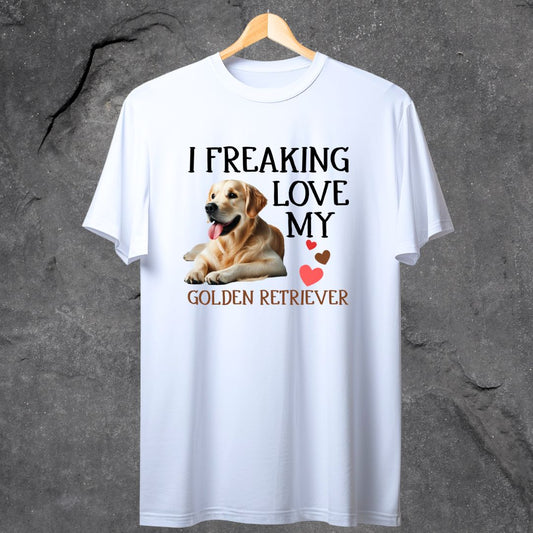 I Love Golden Retriever Dog T-Shirt