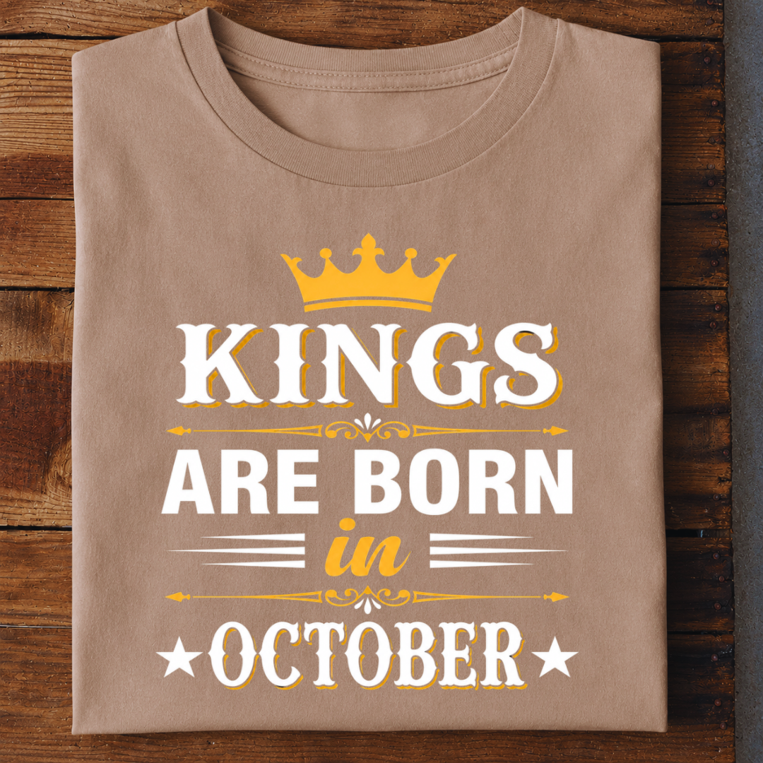 Kings are Born in October T-Shirt