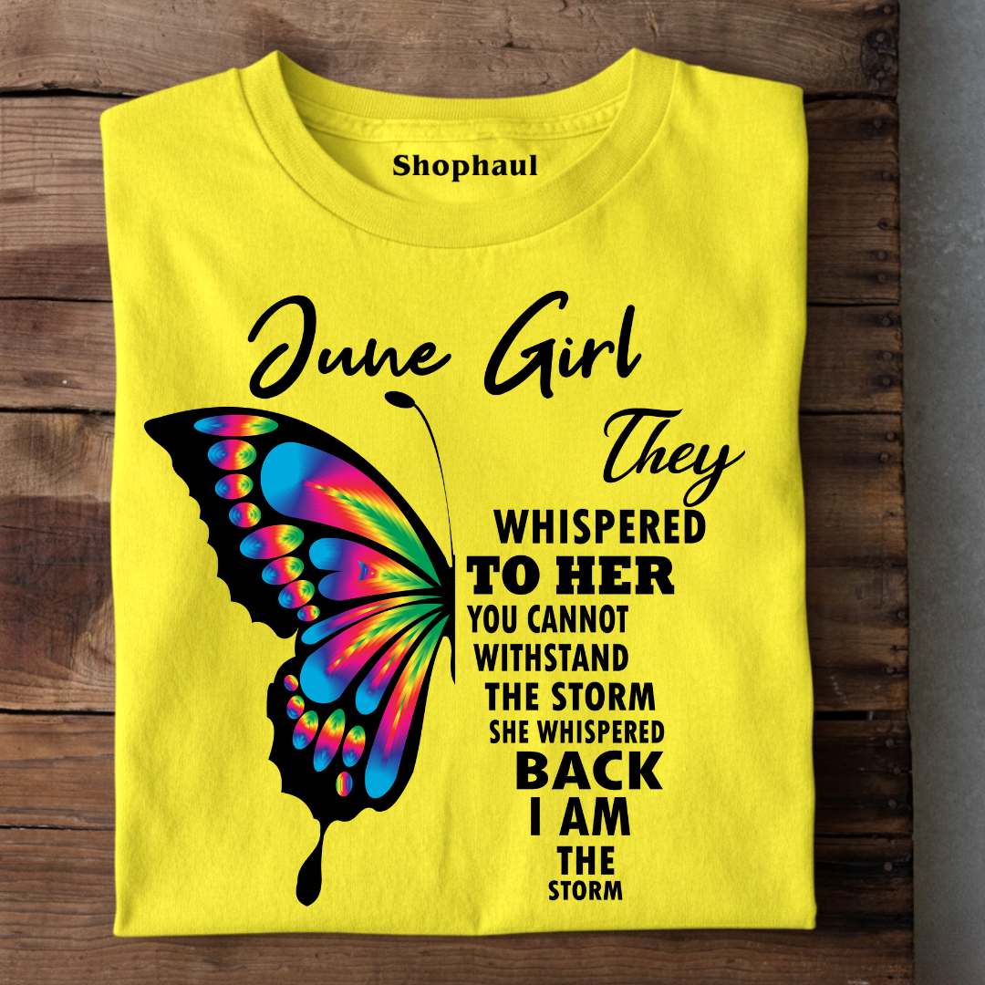 June Birthday Girl T-Shirt June Birthday Girl T-Shirt - New Yellow / XS