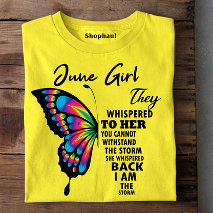 June Birthday Girl T-Shirt June Birthday Girl T-Shirt - New Yellow / XS