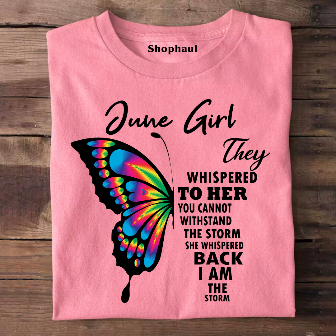 June Birthday Girl T-Shirt June Birthday Girl T-Shirt - Flamingo / XS