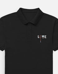 Badminton Polo T-Shirt with Name and Number (back print)