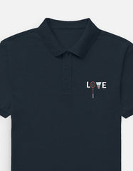 Badminton Polo T-Shirt with Name and Number (back print)