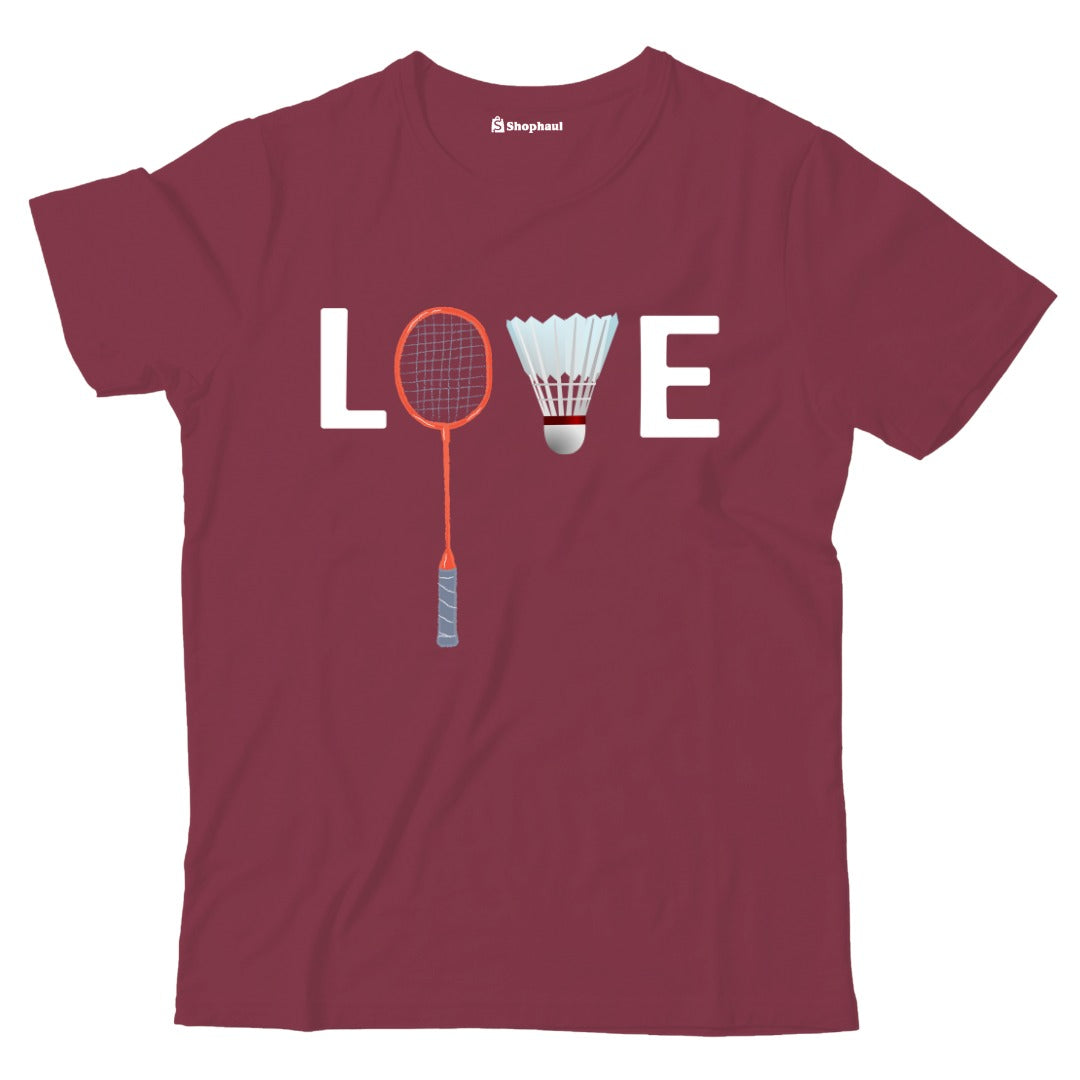 Kids Love Badminton T-Shirt The Shophaul