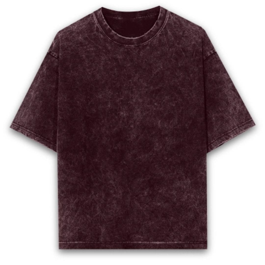 Unisex Acid Wash Oversized T-shirt - Plain