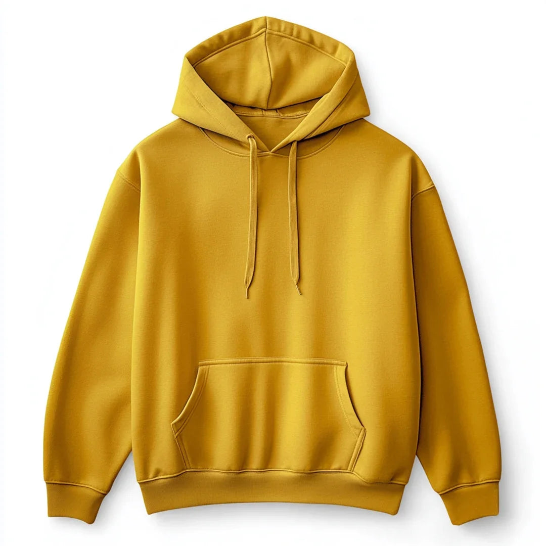 Unisex Plain Hoodie - Mustard Yellow