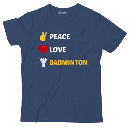 Kids Peace Love Badminton T-Shirt The Shophaul