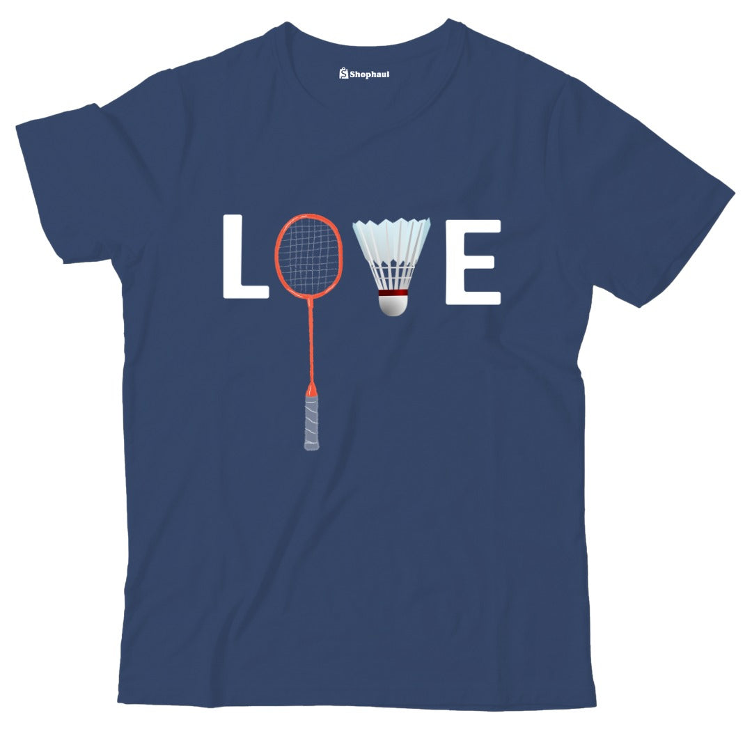 Kids Love Badminton T-Shirt The Shophaul