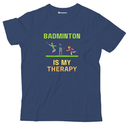 Kids Badminton is My Therapy T-Shirt The Shophaul