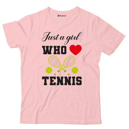 Kids Just a Girl who Loves Tennis T-Shirt The Shophaul