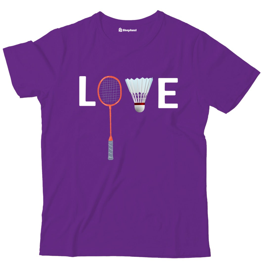 Kids Love Badminton T-Shirt The Shophaul