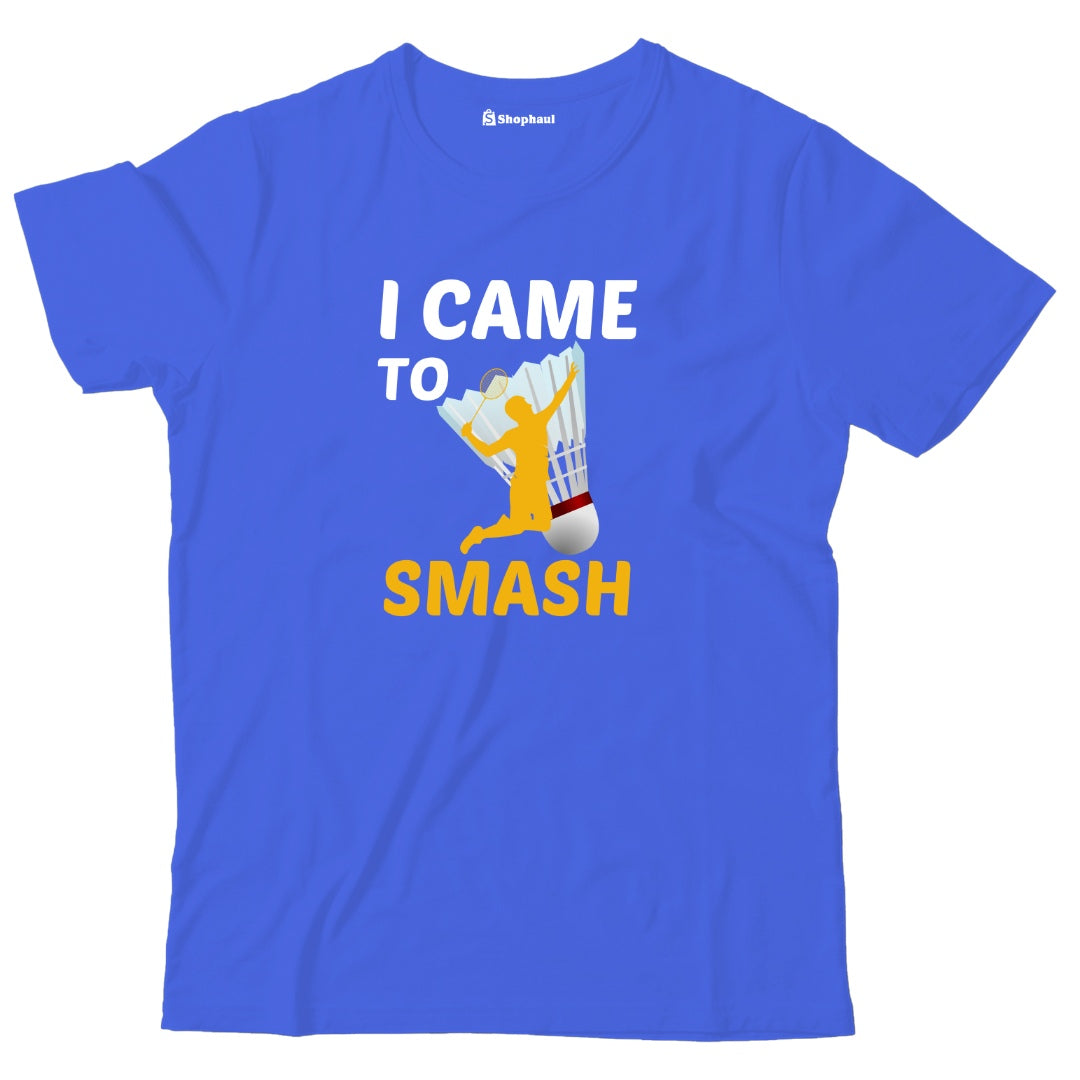 Kids I came to Smash Badminton T-Shirt The Shophaul