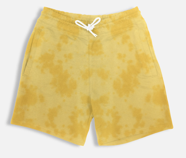 Unisex Tie Dye Shorts - Yellow