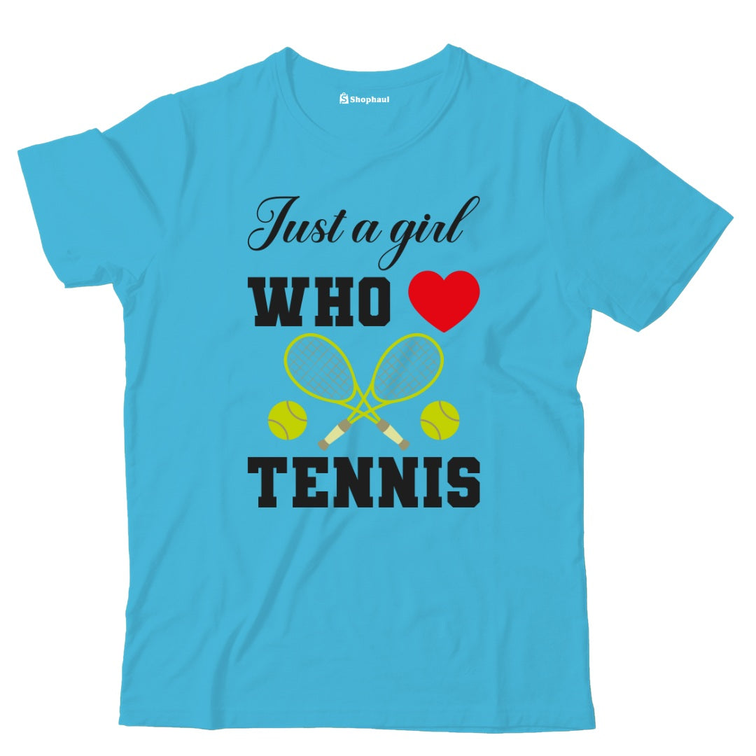 Kids Just a Girl who Loves Tennis T-Shirt The Shophaul