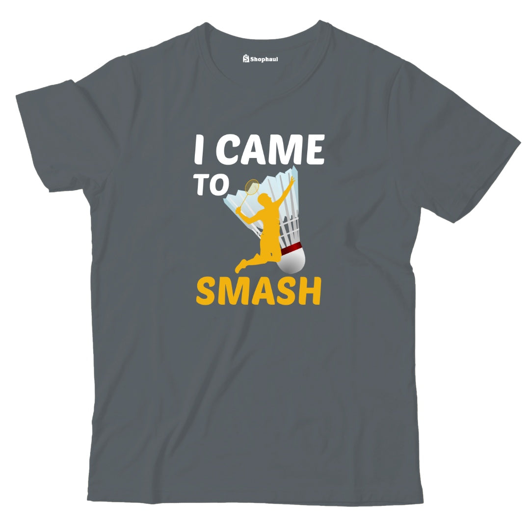 Kids I came to Smash Badminton T-Shirt The Shophaul