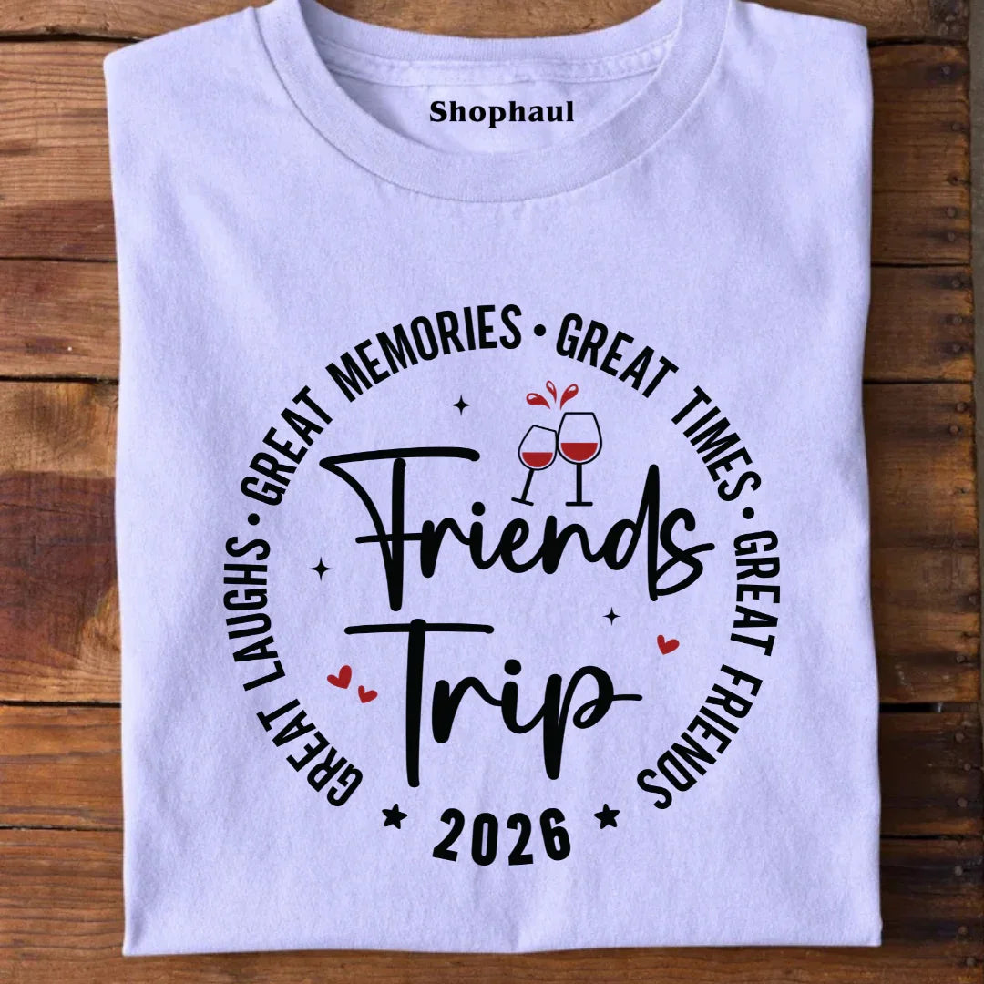 Friends Trip T-Shirt for Group vacation friends, Friends tshirt, group tshirt design for friends, matching shirts for friends, t shirt for group of friends, travel tshirt for friends