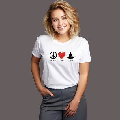 Peace Love Yoga T-Shirt The Shophaul