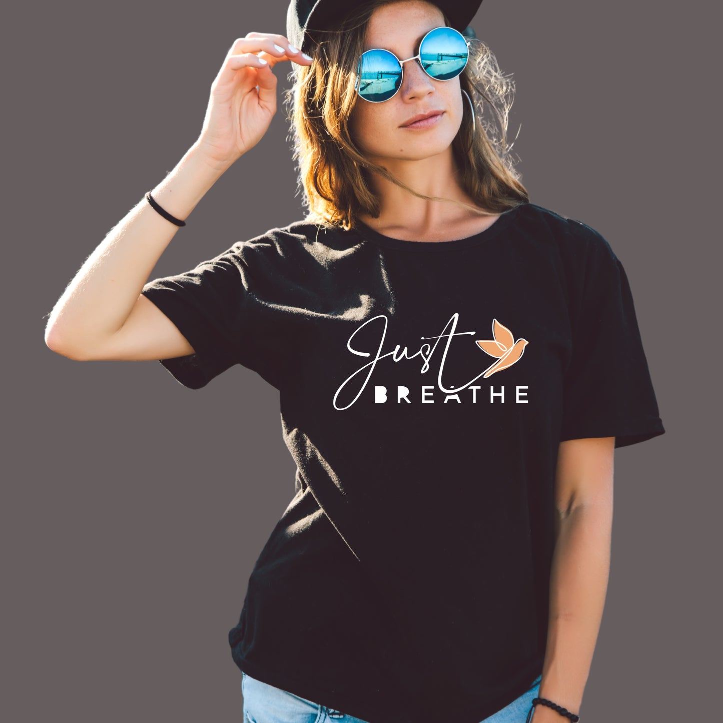 Just Breathe Yoga T-Shirt The Shophaul