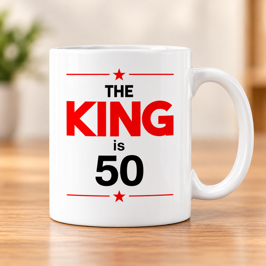 50th Birthday White Coffee Mug
