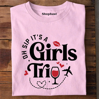 Girls Trip group T-Shirt for vacation - Light Baby Pink / XS girl travel, girl trip, girls trip, women trip, women's trip