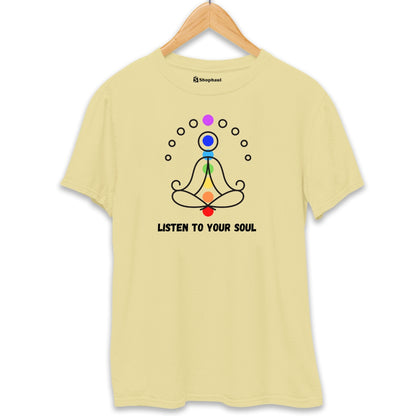 Listen to your Soul Yoga T-Shirt  Beige-XXL