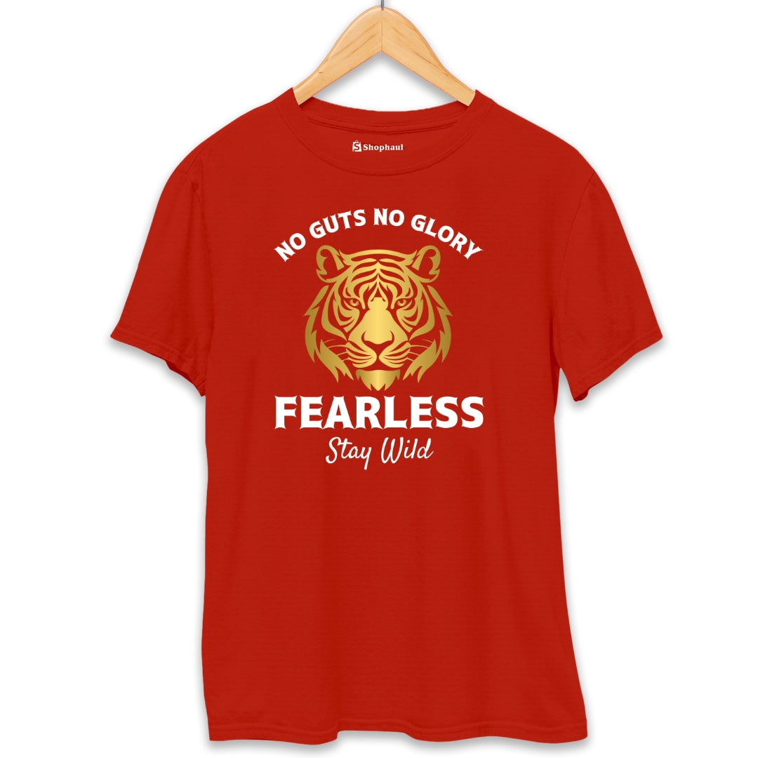 No Guts No Glory Fearless Tiger T-Shirt The Shophaul