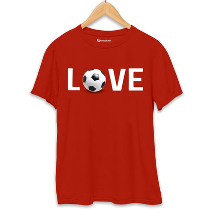 Love Football T-Shirt  Brick-Red-XXL