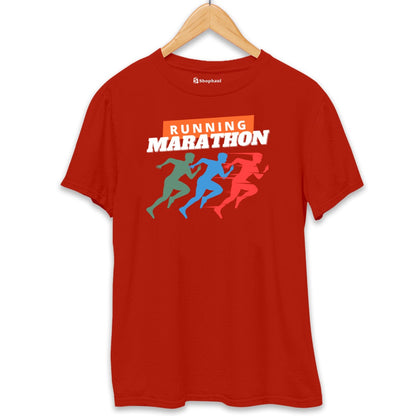 Running Marathon T-Shirt  Brick-Red-XXL