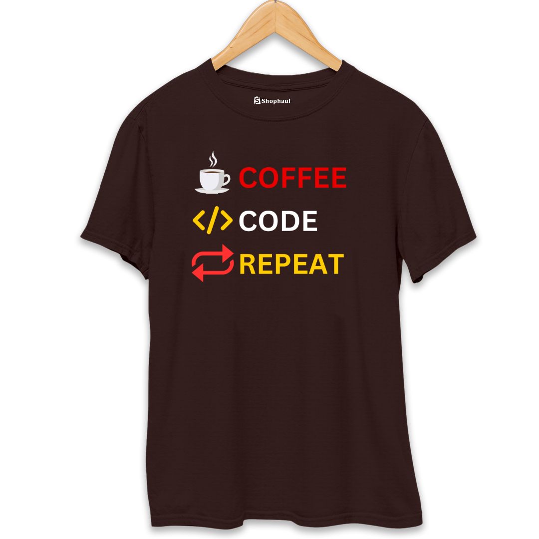 Coffee Code Repeat Coding T-Shirt The Shophaul