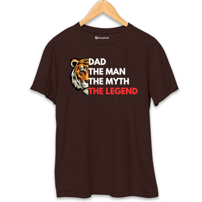 The Man The Myth The Legend Tiger T-Shirt  Coffee-Brown-XXL