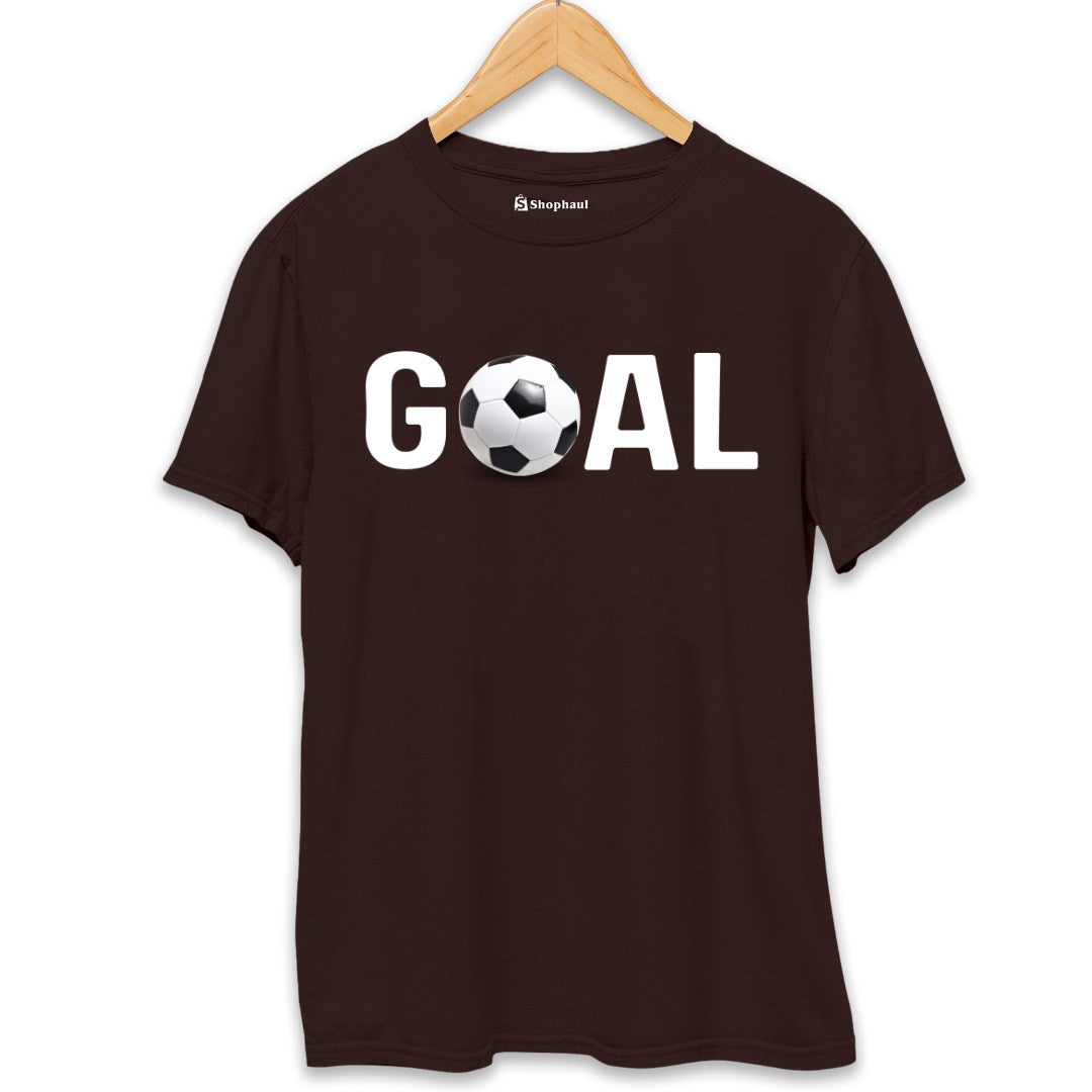 Goal Football T-Shirt  Coffee-Brown-XXL