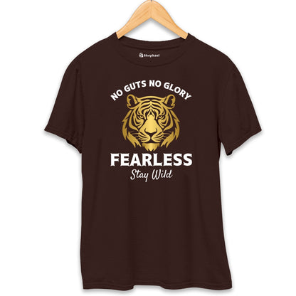 No Guts No Glory Fearless Tiger T-Shirt The Shophaul