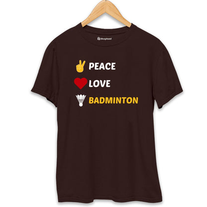 Peace Love Badminton T-Shirt The Shophaul